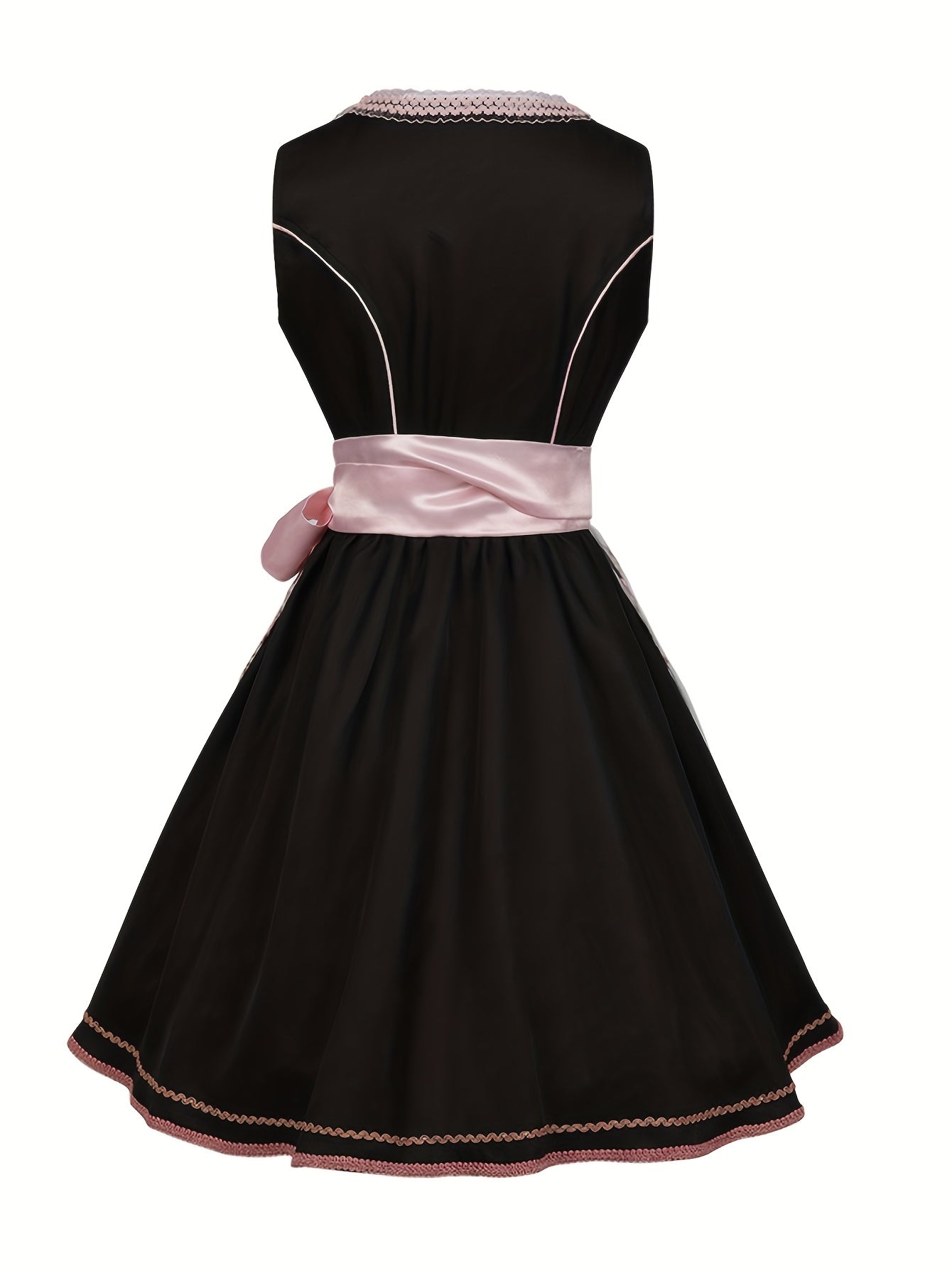 Women's Bavarian Oktoberfest Dirndl Dress with Floral Embroidery