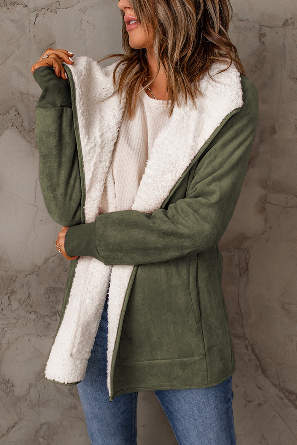 Faux Leather Jacket | Fleece Lined | Warm and Stylish | Reusable