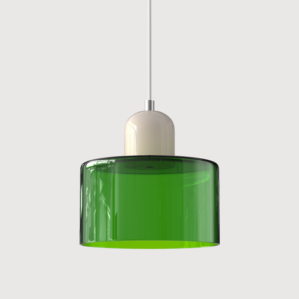 Pendant Light | Bauhaus-Inspired Glass Shade | Adjustable Hanging Length | Easy Assembly