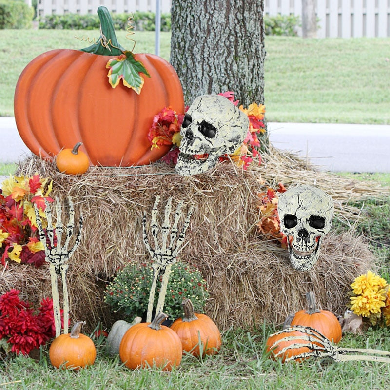 Halloween Skull Decoration Resin Prop for Spooky Indoor Outdoor Decor