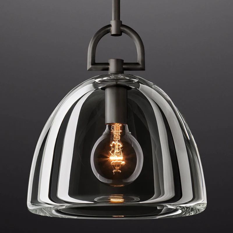 Liora Dome — K9 Crystal Pendant Light with Adjustable Height