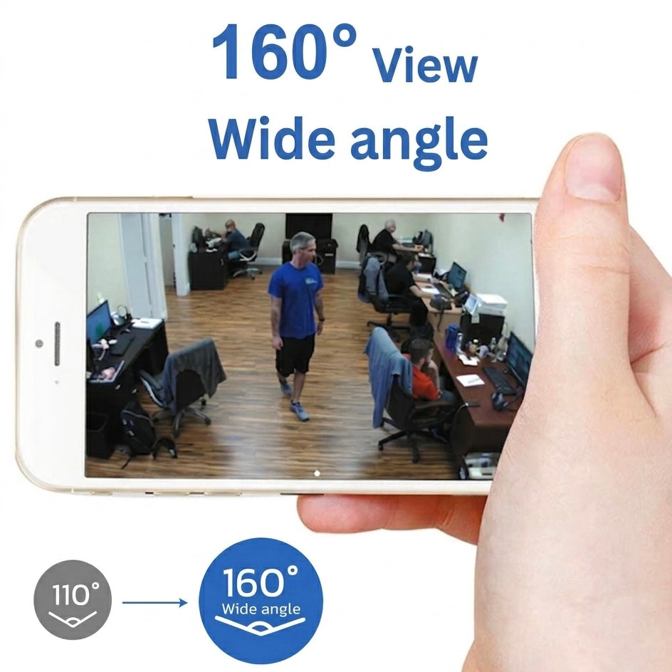 Compact WiFi Security Camera with 1080P HD, Night Vision, 160° View