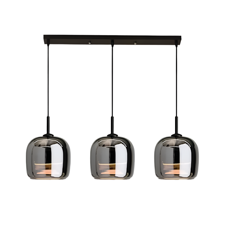 Glass Pendant Lamp | Nordic Black Design | LED Lighting | Versatile Placement