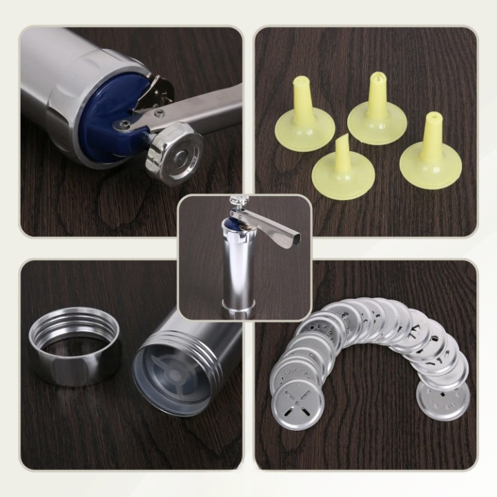 Premium Cookie Press with Customizable Stencils
