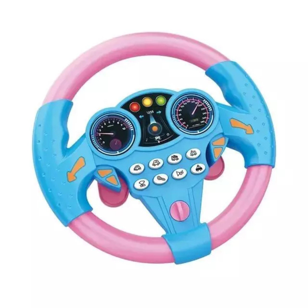 Child's Electric Steering Wheel with Suction Cup Attachment
