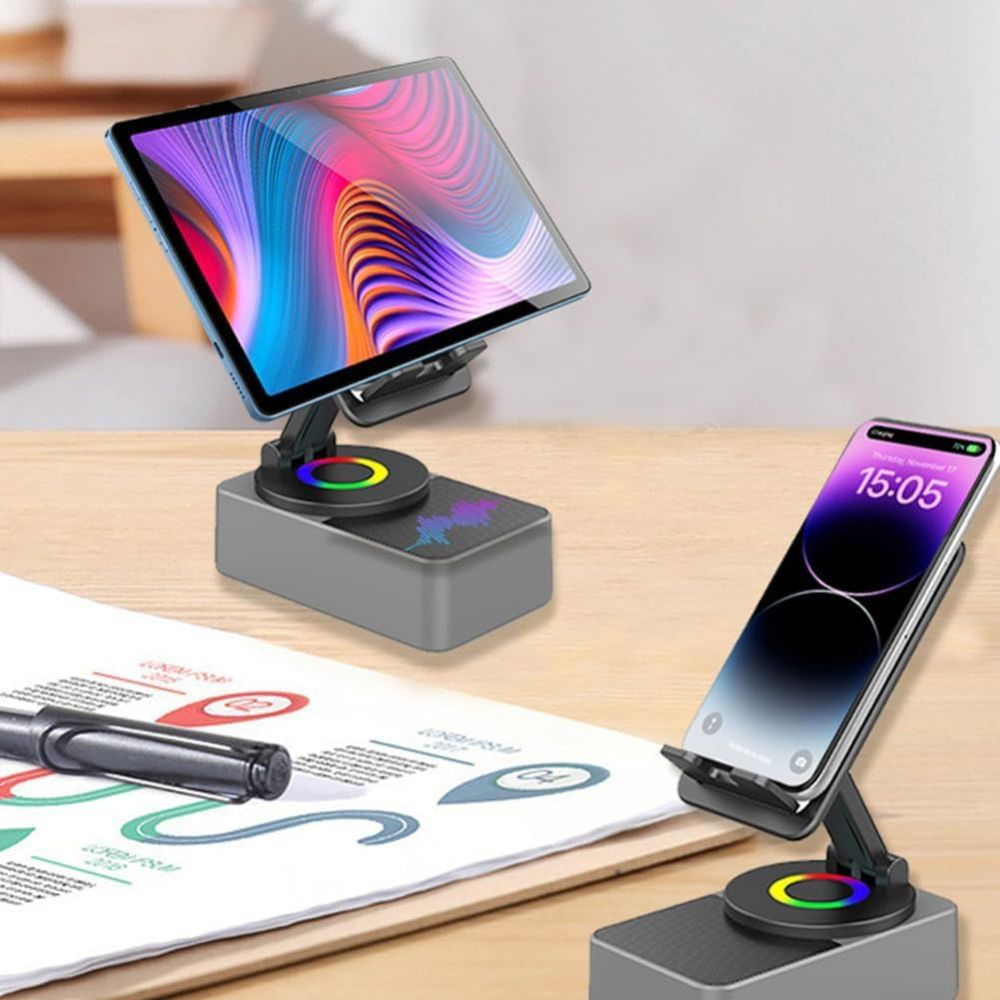 Bluetooth Speaker and Phone Stand - 4-in-1 Multi-Function Holder