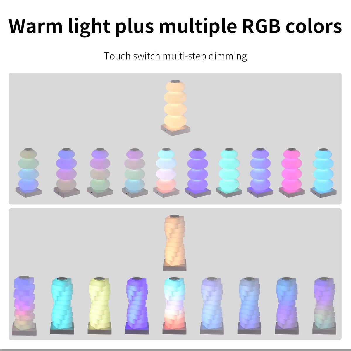 Touch Control RGB Nightstand Lamp with LED Lighting