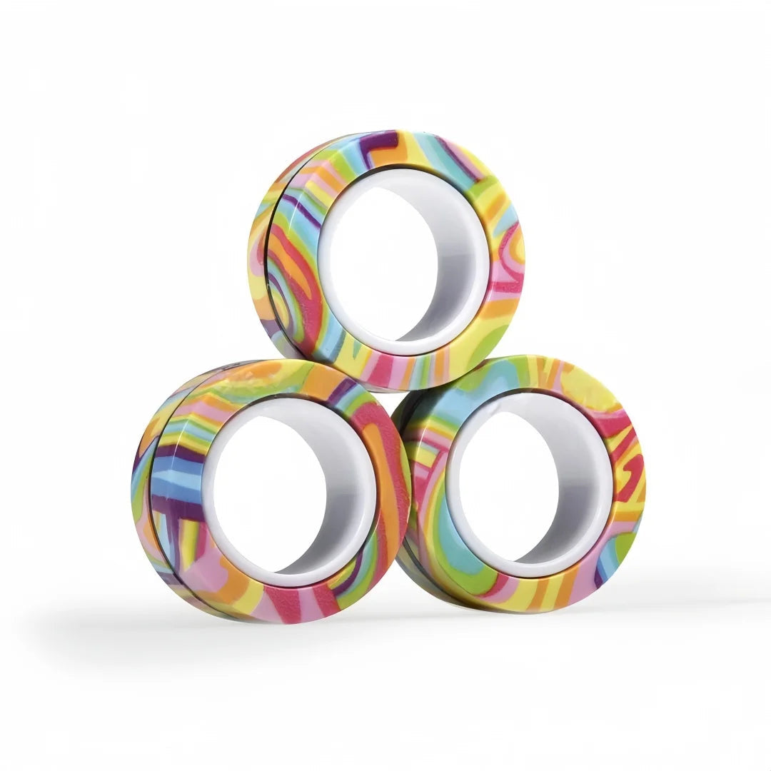Set of Magnetic Spinner Rings for Fidgeting