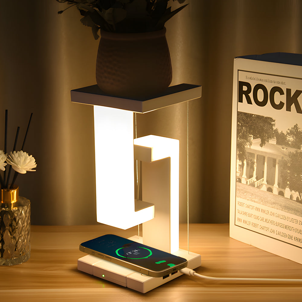 LevitateGlow Wireless Charging LED Table Lamp