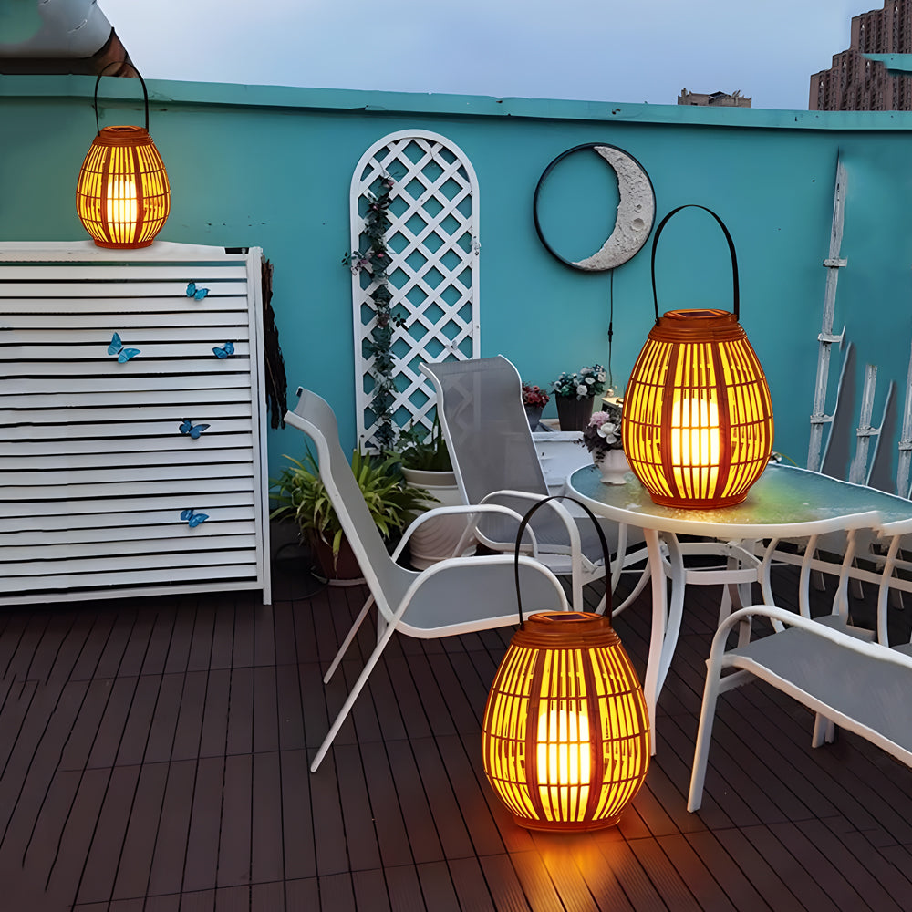 1 Pack Portable Waterproof Solar Lanterns Candle Light Outdoor