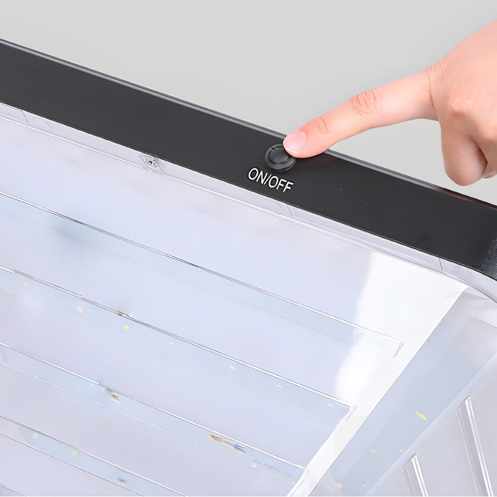 17.9-Inch Black Square Solar LED Outdoor Pier Mount Light by Taavita