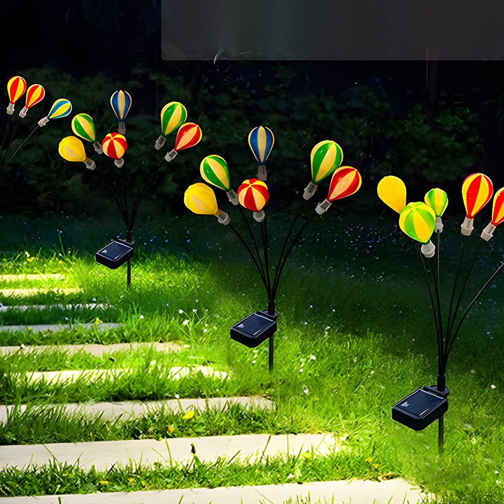 2 PCS Solar Swinging 6LED Taavita Balloon Swaying Light Garden Stake Lights
