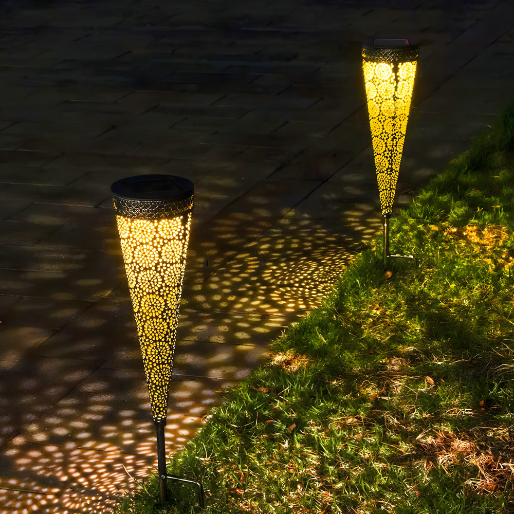 2-Pack Conical Hollow Solar Lights Taavita Stake