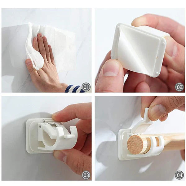 Flexible Drapery Holders with Adjustable Features