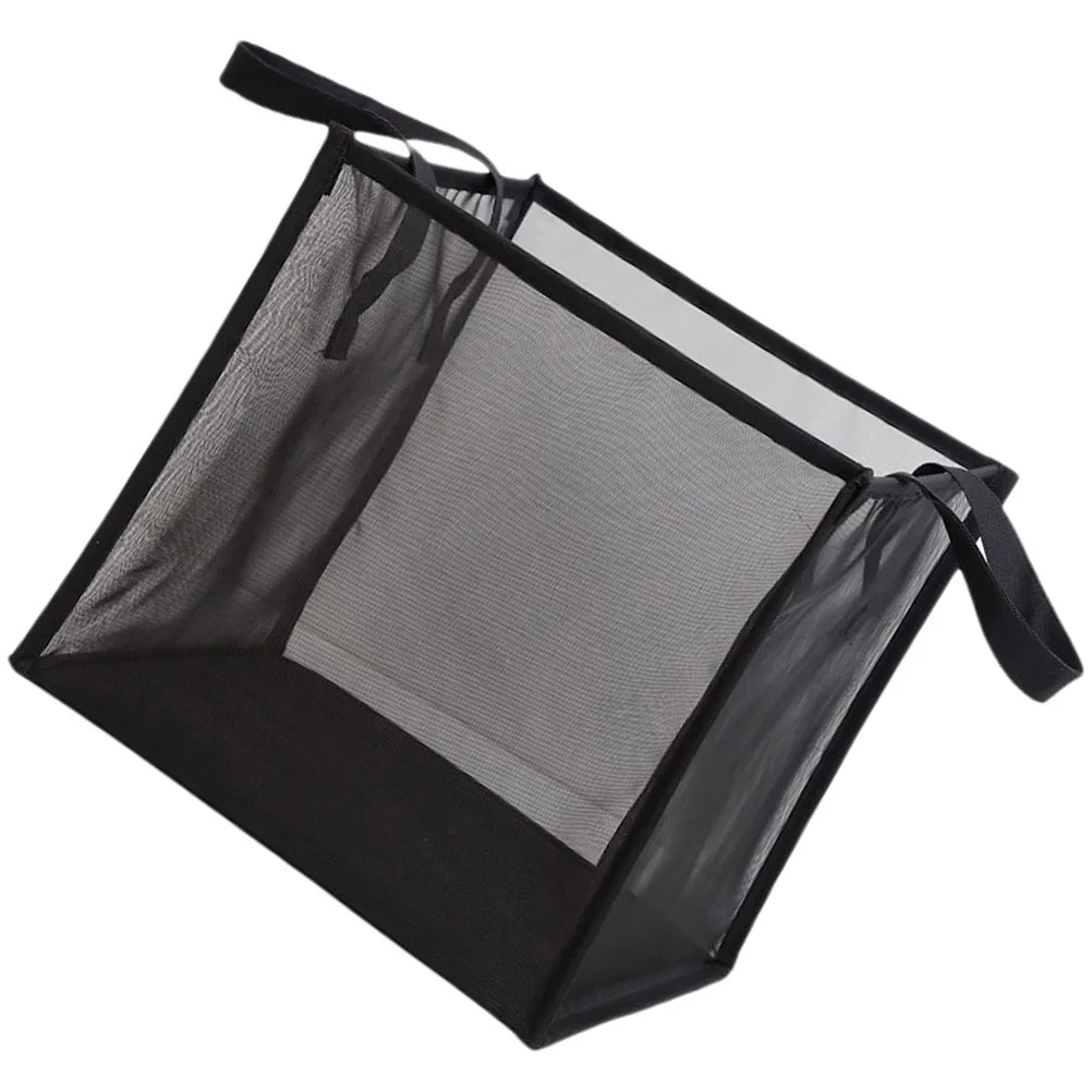 Collapsible Laundry Basket with Mesh Design and Carrying Handles