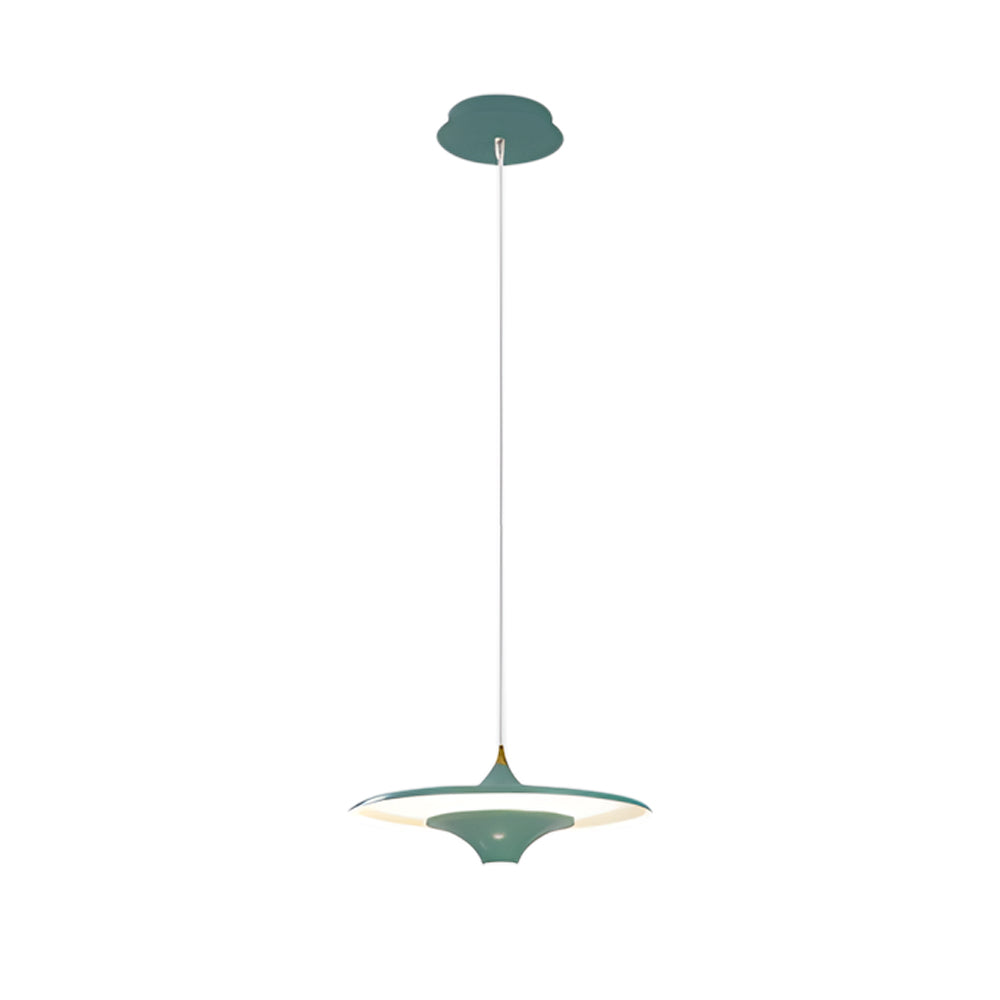 13.8'' LED Metal Hanging UFO Pendant Light 1-Light Round Small Spaceship Lamp for Bar