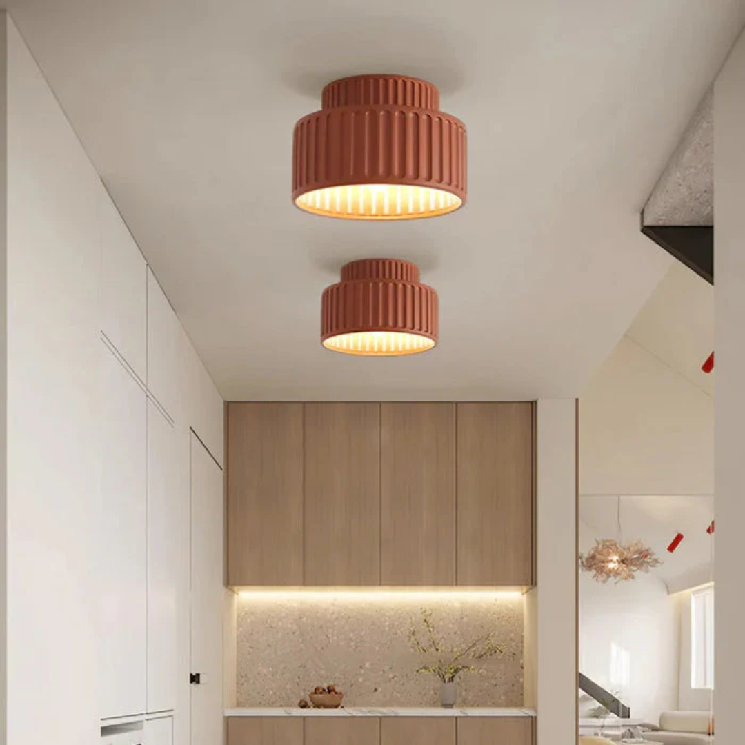 Charming Vintage-Inspired Semi-Flush Ceiling Light for Low Spaces