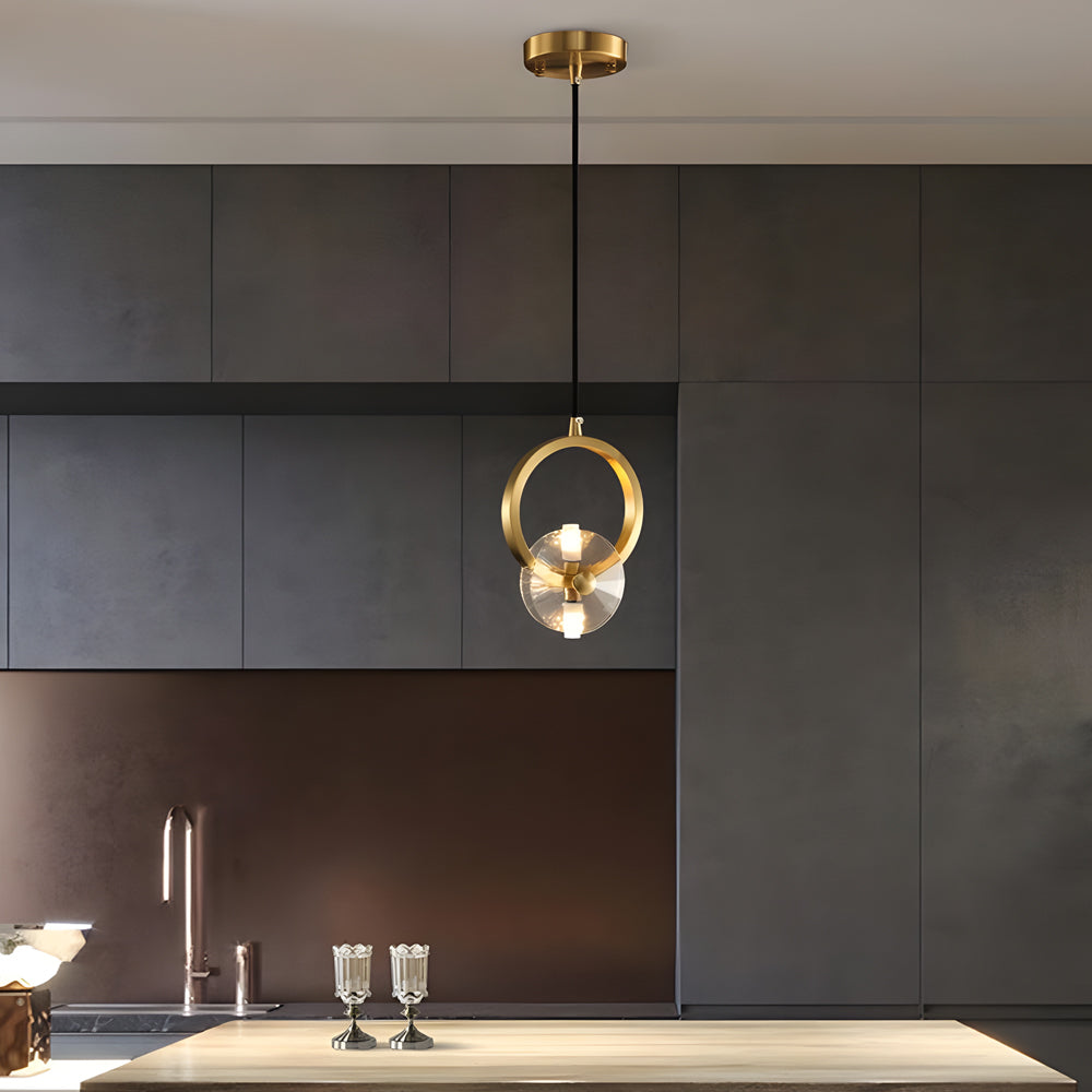1/3-Light Round Taavita Crystal LED Pendant Light