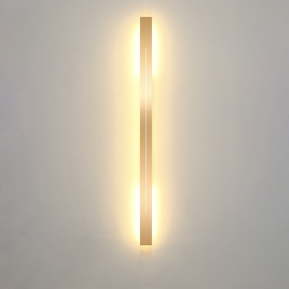 Taavita | Modern Linear LED Wall Lamp Black/Gold Acrylic Bathroom