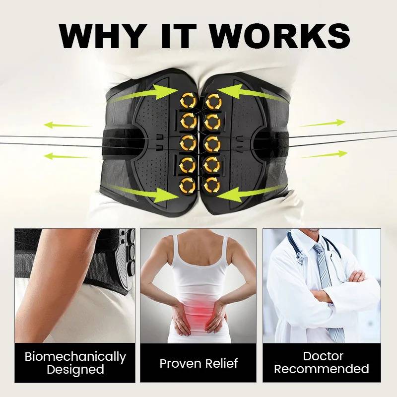 Back Support Belt for Lumbar Pain Relief