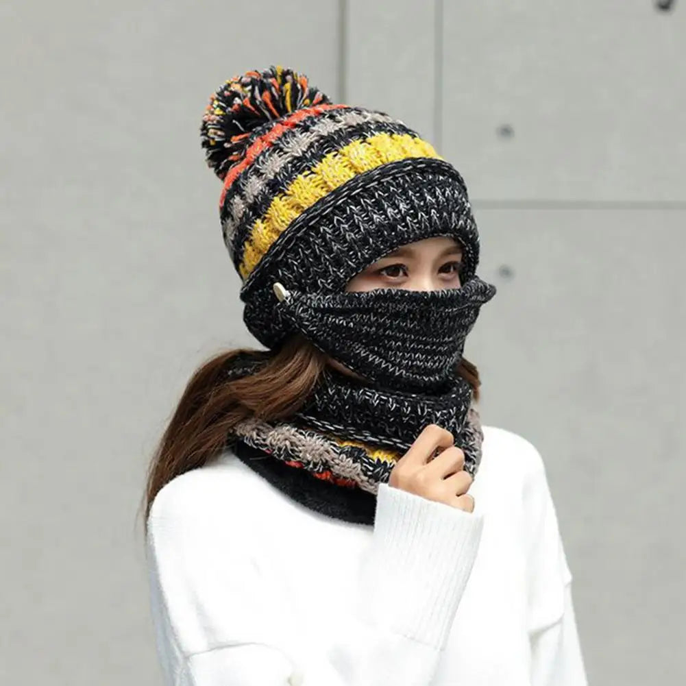 Warmth & Style: Plush Hat and Scarf Duo with Velvet Touch