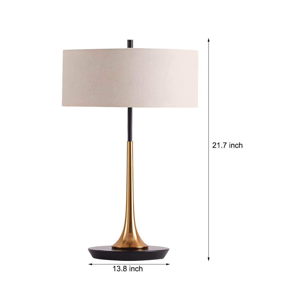 21.7 inch Modern Table Lamp in Brass and Espresso Bronze