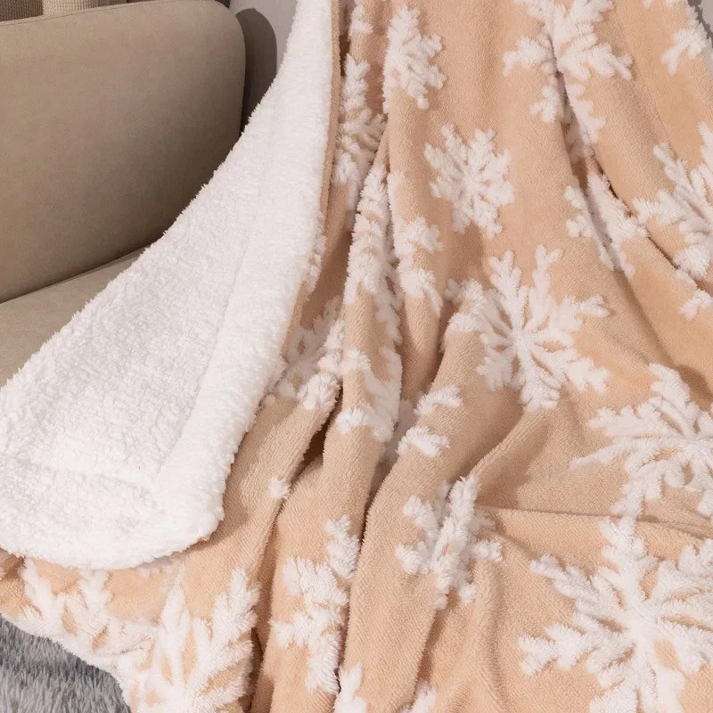 Festive Wool Throw Blanket for Cozy Living Spaces