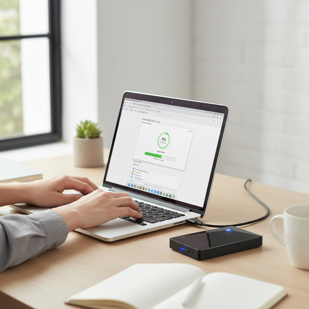 Ultra-Slim USB SSD for Effortless File Storage and Backup