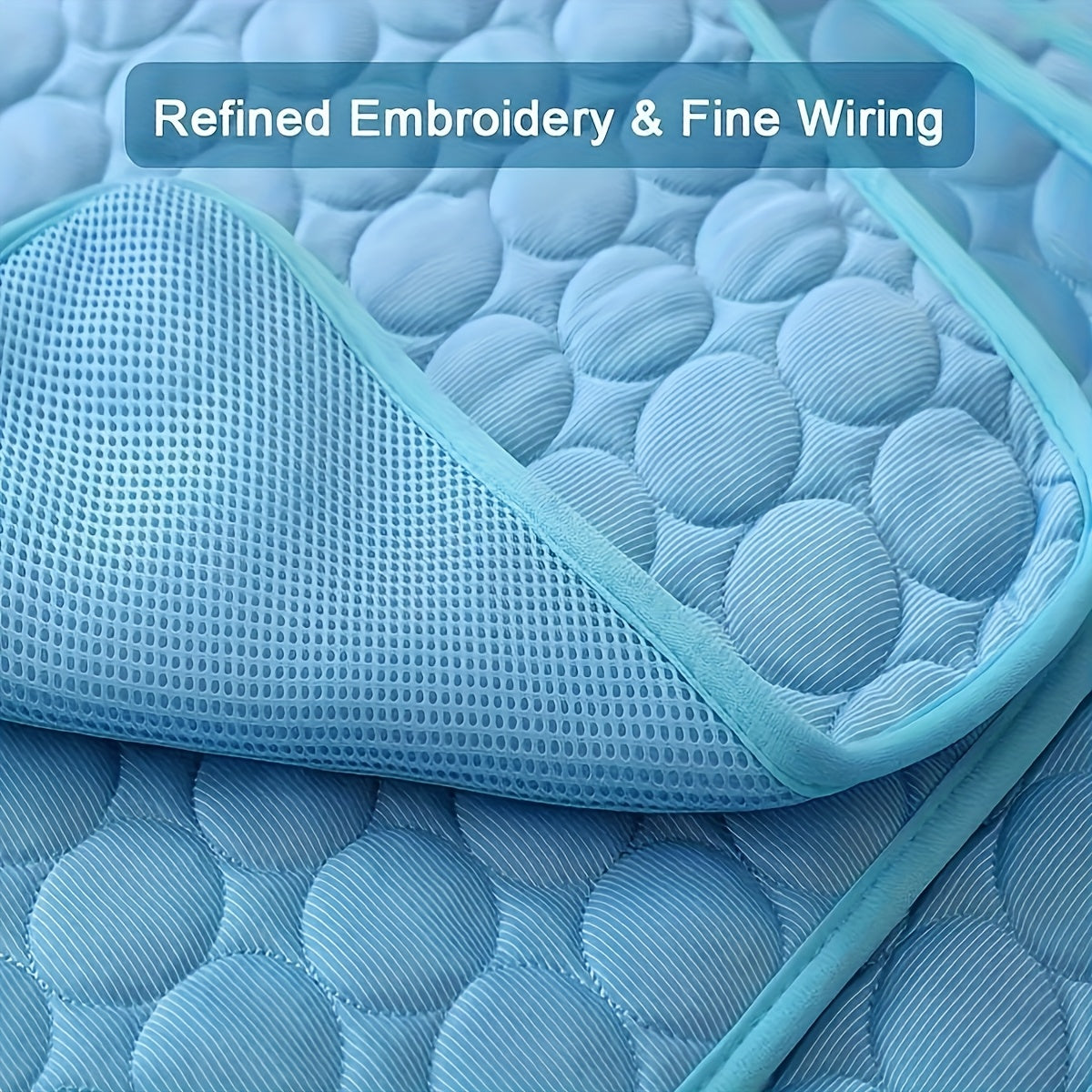 Cooling Pad for Dogs - Ice-Sliky Breathable Polyester Fabric, Lightweight & Easy to Clean, Non-Electric Heat Relief for All Dog Sizes (Small to Large Breeds), Dog Cooling Mat