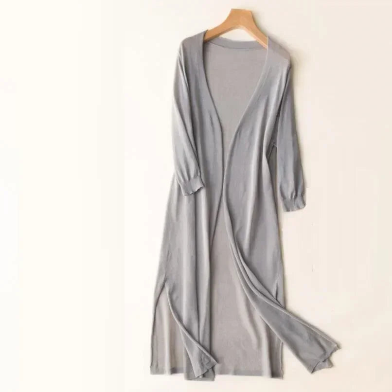 Women’s Long Cardigan | Lightweight Flowing Knit | Soft Polyester Fabric | Comfortable Fit