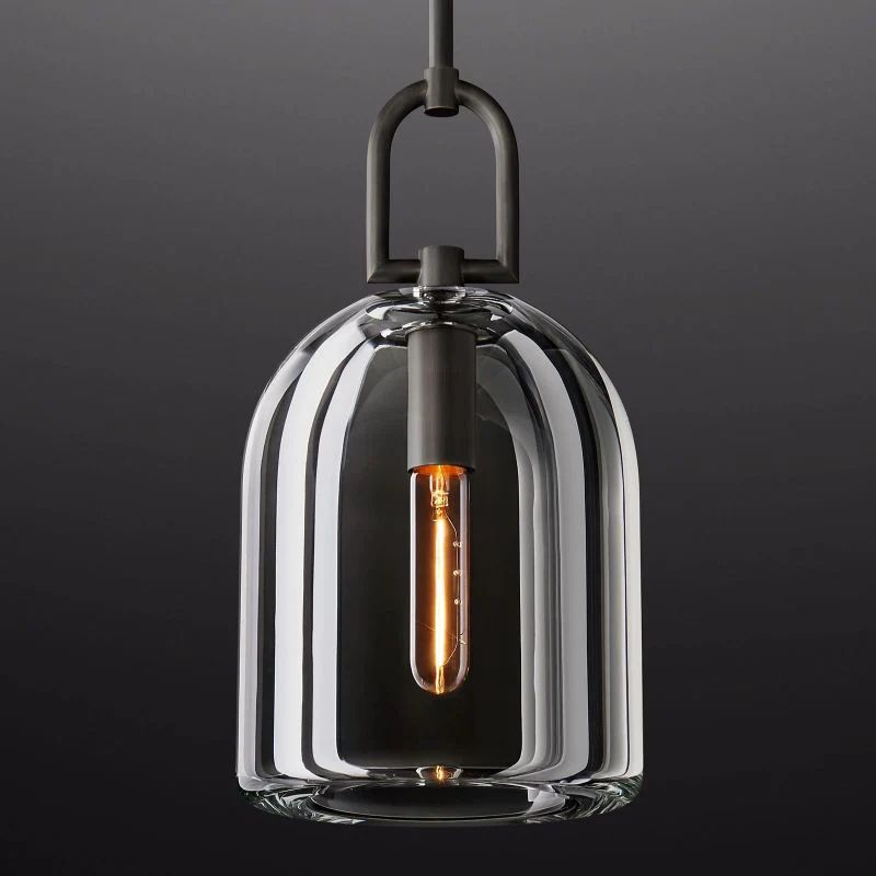Liora — Crystal Pendant Light with Hand-Polished K9 Glass Shade