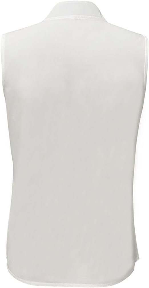 Women's Sleeveless V-Neck Wrap Blouse | Polyester Blend with Stretch | Criss-Cross Front | Comfortable Fit