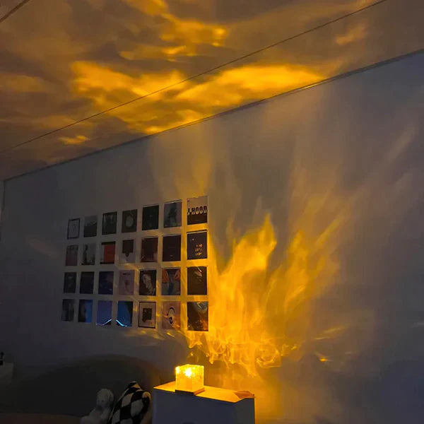 CubeLight RGB LED Mood Lamp | 12 Colors & 4 Speed Settings | Acrylic & Wood Design | Relaxing Ambiance