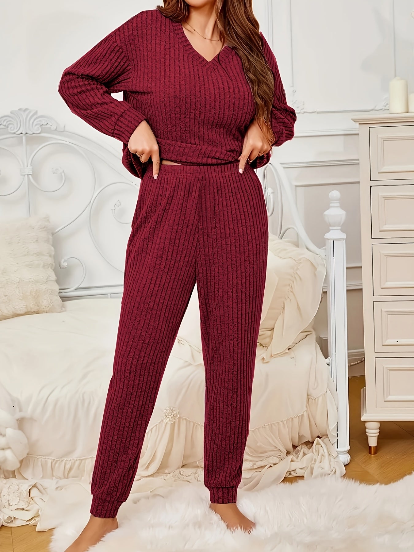Women's Loungewear Set | Stretchy Fit | Cozy Warm Comfort | Polyester