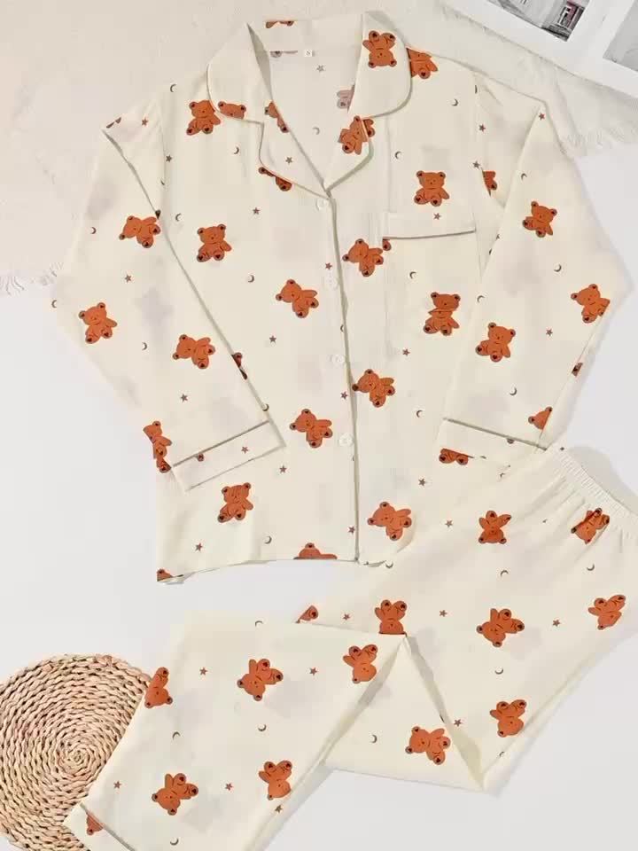 Women's Pajama Set | Long Sleeve | Cozy All-Season Comfort | Polyester Blend