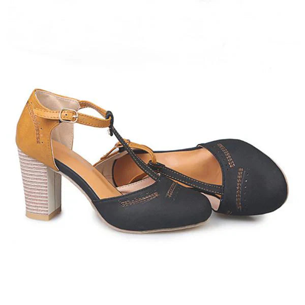 Women's High Heels | Orthopedic Gel Sole & 1.6-Inch Block Heel | Breathable Material & Adaptive Fit | All-Day Comfort