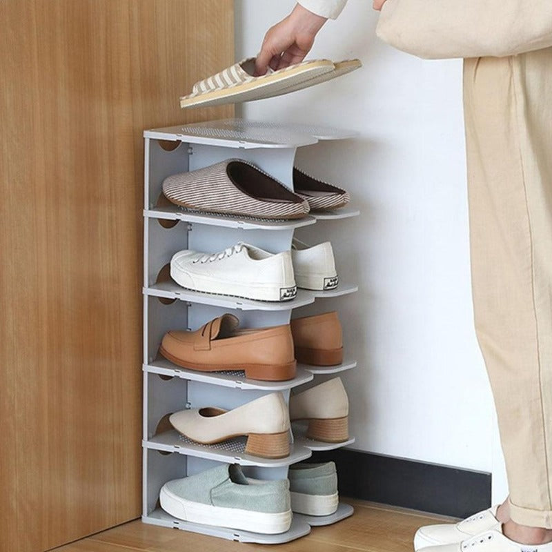 6-Layer Modular Shoe Storage Shelves for Wardrobe