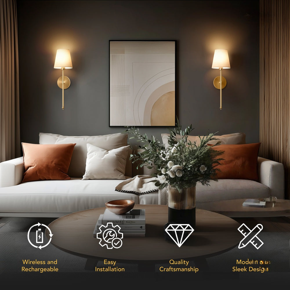 Remote-Controlled Battery Wall Light – Easy Setup & No Damage