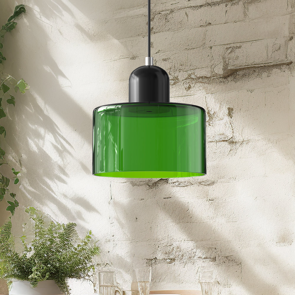 Pendant Light | Bauhaus-Inspired Glass Shade | Adjustable Hanging Length | Easy Assembly