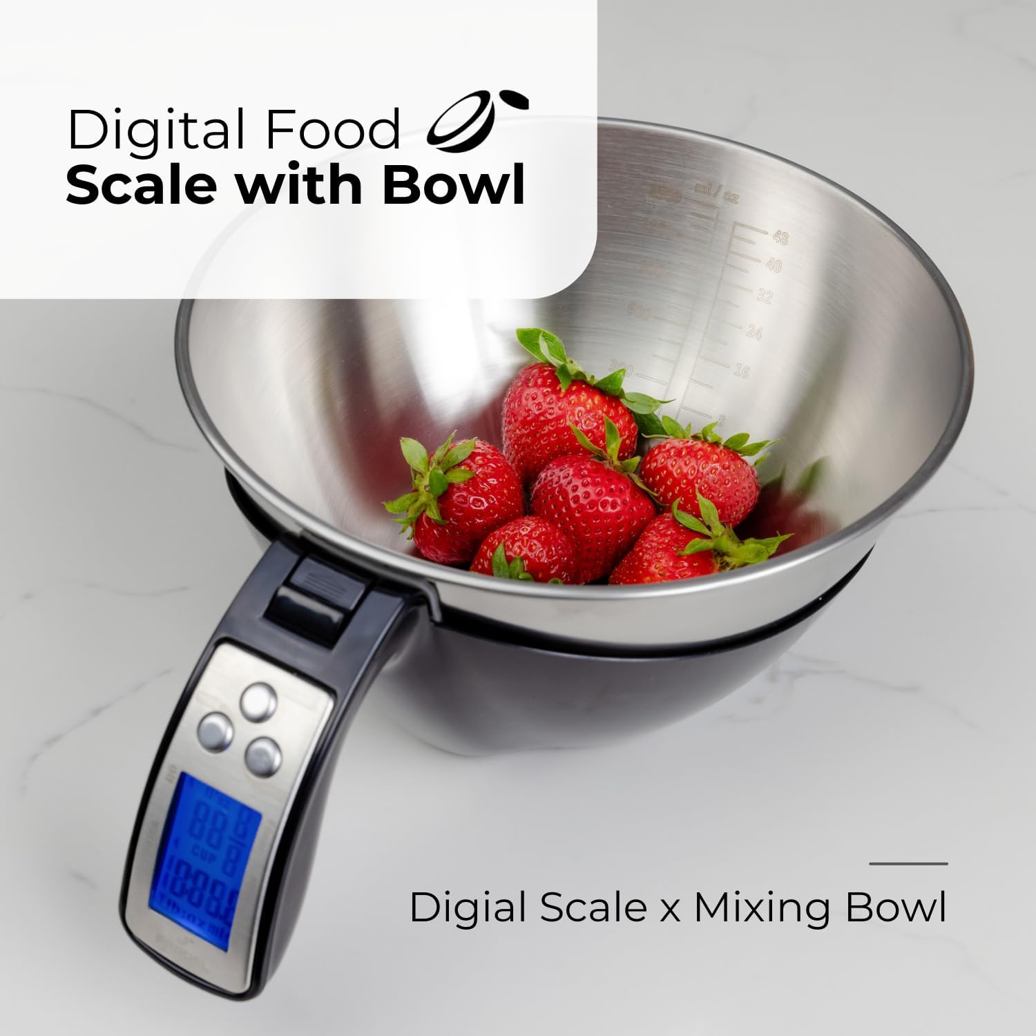 Electronic Kitchen Scale with Measuring Cup