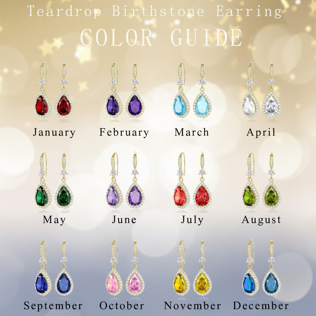 Gemstone-Inspired Teardrop Earrings – Perfect Gift for Her