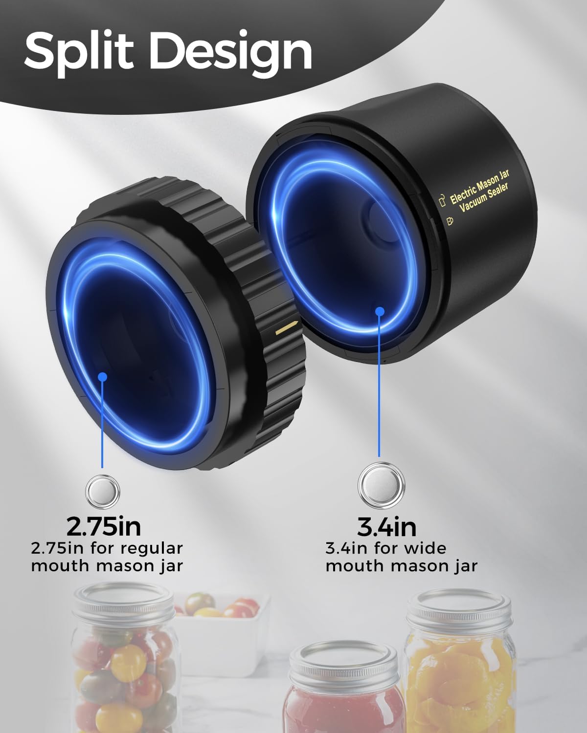 Electric Vacuum Sealer Set for Mason Jars