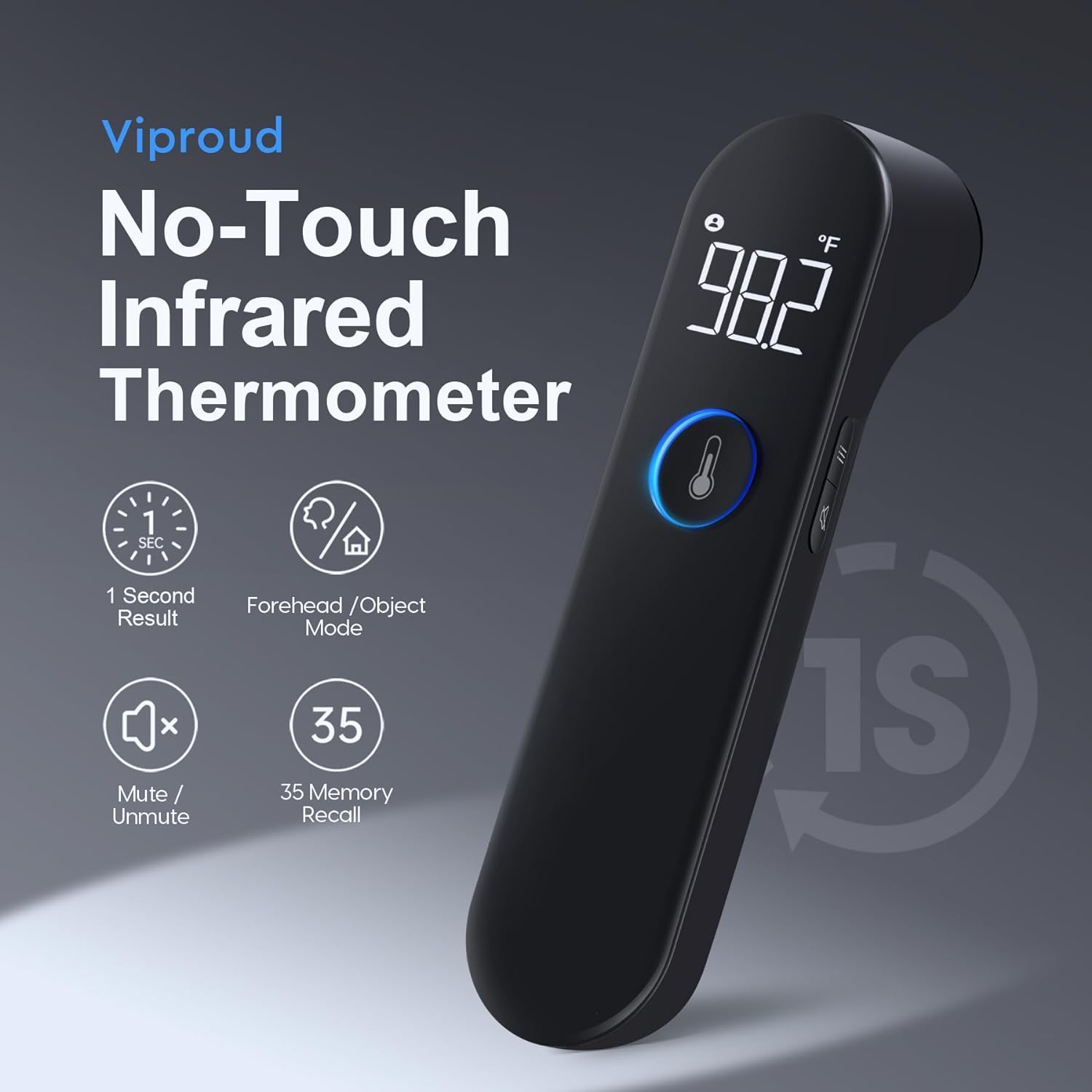 Forehead Thermometer with No-Touch Technology