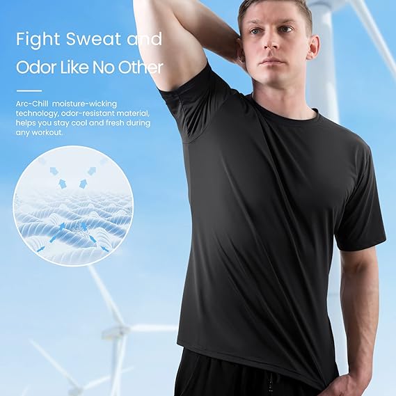 Taavita Men's Classic Cooling T-Shirt - Breathable & Cooling Fabric