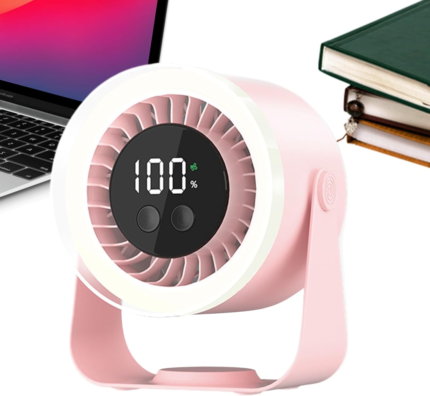Compact Rechargeable Desk Fan | 10-Speed Quiet Performance