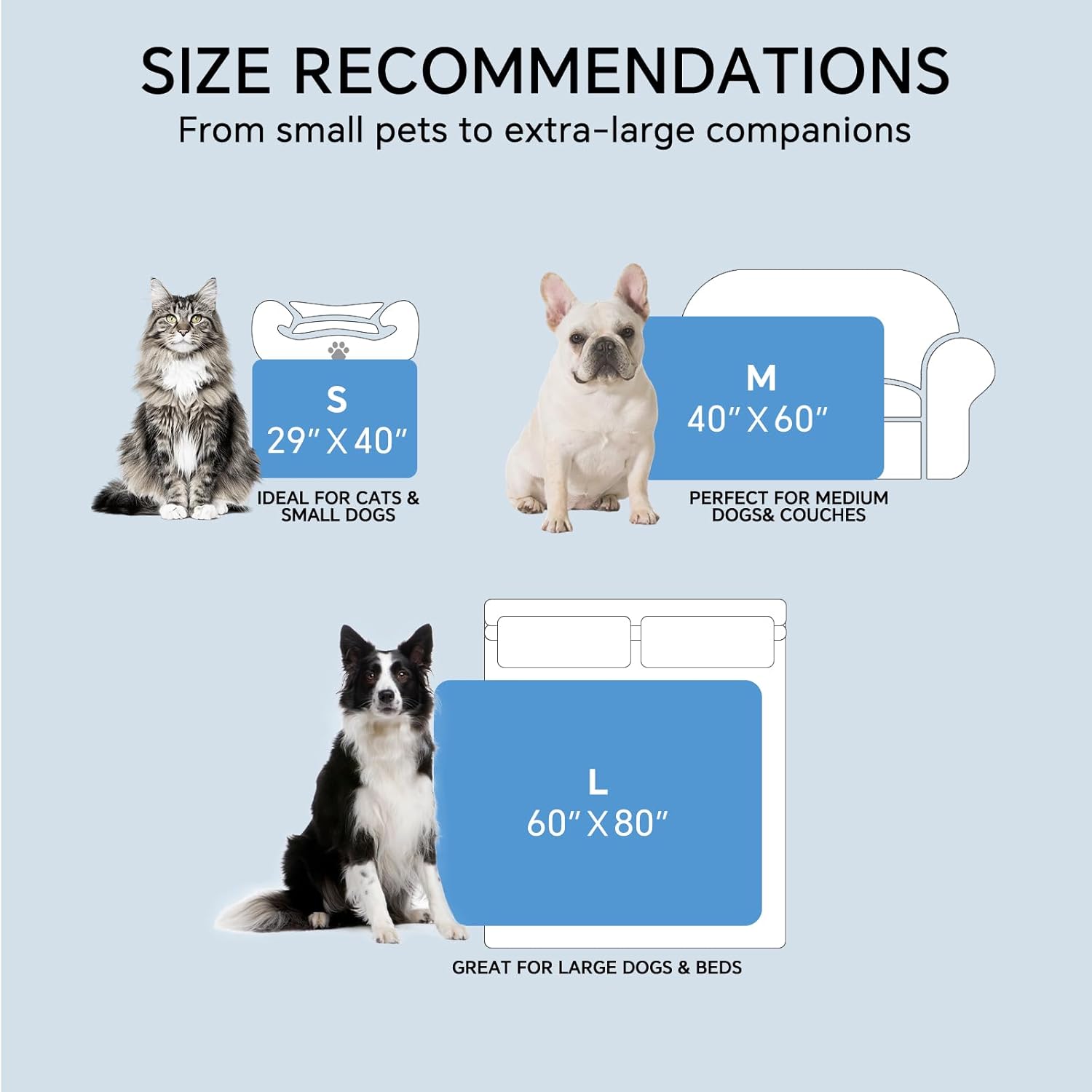 Cooling Dog Blanket for Small & Medium Dogs | Washable Comfort Mat