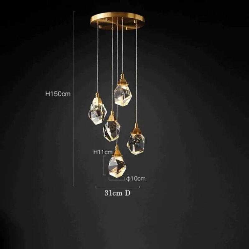 Lirien — Faceted Crystal Pendant Light for Dining Rooms