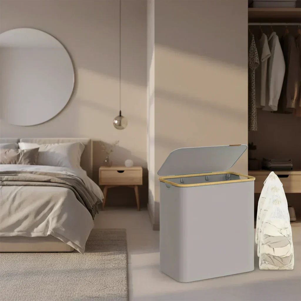 Triple-Compartment Collapsible Laundry Organizer for Any Space