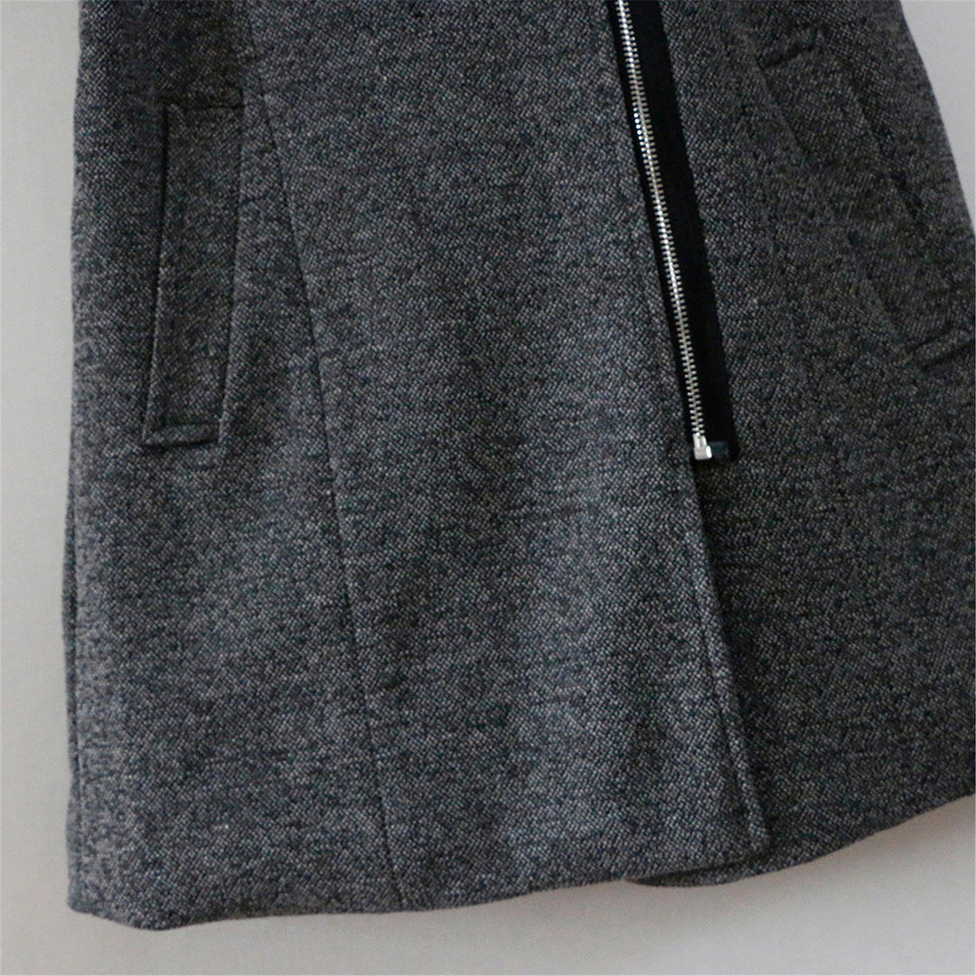 Women’s Long Winter Coat | Wool-Blend with Quilted Sleeves | Windproof & Durable | Comfortable Fit