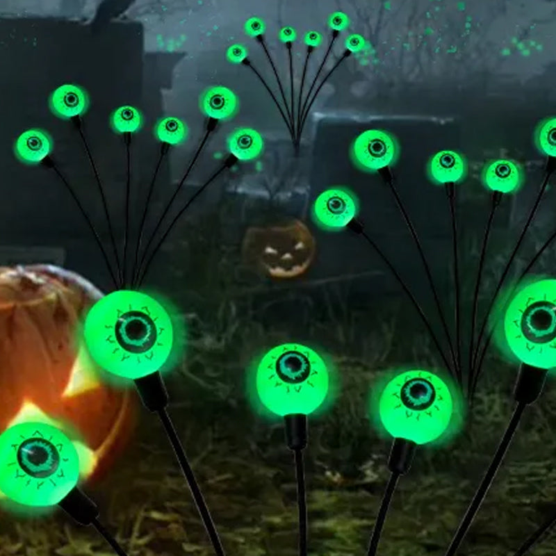 Solar-Powered Halloween Eyeball Lights Outdoor Swaying Spooky Decor
